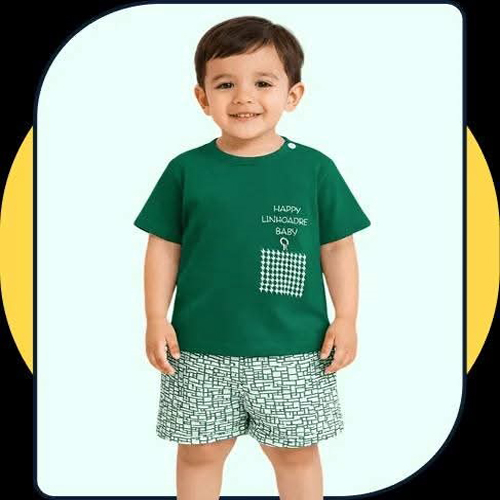 Neha Fabrics ৫ পিস বেবি সেট - সবুজ প্রিন্ট
